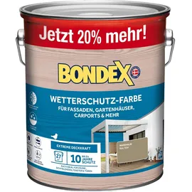 Bondex Wetterschutz-Farbe RAL 7034 Marehalm (Braun) - 3 l reicht für ca. 27 m2
