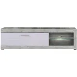 INOSIGN Remo TV-Kommode 160 cm Grau/Weiß Hochglanz Kunststoff/Metall/Holzwerkstoff