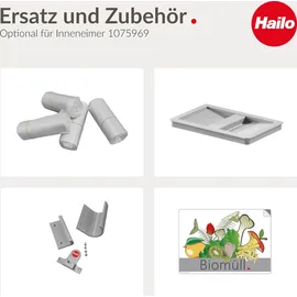 HAILO Inneneimer 10 Liter hellgrau