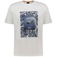Boss T-Shirt 'Te_Tucan', - Dunkelgrau,Weiß,Dunkelblau - L