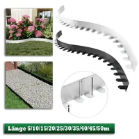 YARDIN Metall Rasenkante schwarz 10cm x 5m – stabiler Metall-Beetrand, Freimähkante ohne Schneidhindernis, Beeteinfassung, Beetbegrenzung & Gart... - Schwarz