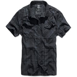 Brandit Roadstar Shirt Hemd kurzarm schwarz/blau, Größe 4XL