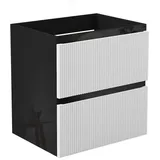 duschspa Waschtisch Unterschrank Waschtischunterschrank Waschbeckenunterschrank Badschrank, 50-120cm Hängeschrank, Matt / Hochglanz schwarz 50 cm x 52 cm x 38.8 cm