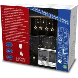 Konstsmide Solar Lichtervorhang 77x bernstein