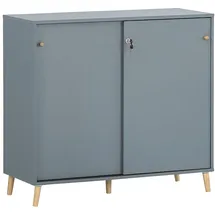 MÖBELPARTNER Schiebetürenschrank 500, 701789 blaugrau 1 Fachboden 100,1 x 41,0 x 92,6 cm