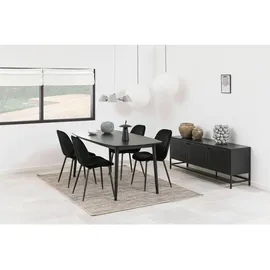 Actona Sideboard L160 mit 3 Gittertüren Metall schwarz.