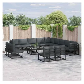 vidaXL Garten-Lounge-Set 14-tlg. schwarz