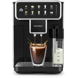ChefRobot Kaffeevollautomat, 4 Kaffeesorten, Touchscreen-Display schwarz