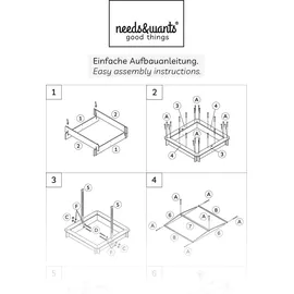 needs&wants® Sandkasten Sunplaya4 113 x 113 x 113 cm mit Abdeckung