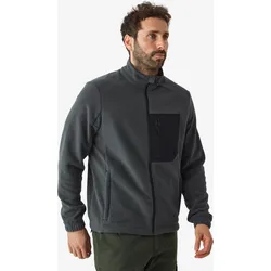 Fleecejacke 500 grau carbongrau|rauchschwarz M