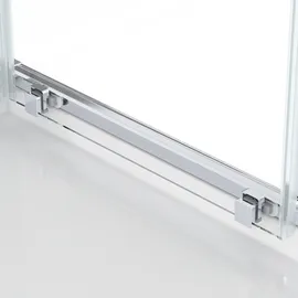 Swiss Aqua Technologies Komplettdusche mit Schiebetür 90 x 90 cm Silber/Weiß  Duschwanne