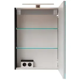 Fackelmann LED-Spiegelschrank SBC Rechts 50 cm x 68 cm x 15,3 cm Schwarz Matt