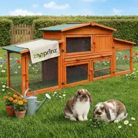 zooprinz Kleintierstall König XXL 228 x 90 x 62 cm Braun