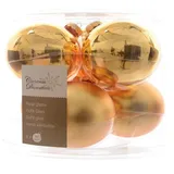 Kaemingk Christbaumkugeln Weihnachtskugeln Glas Ø 8 cm 6 Stück gold matt/glänzend