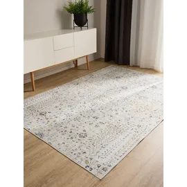 benuta basic Waschbarer Teppich George Beige 200x300 cm - Kunstfaser - Rechteckig & im Style: Vintage, Elegant, Retro - Pflegeleicht für Wohnzimmer Schlafzimmer