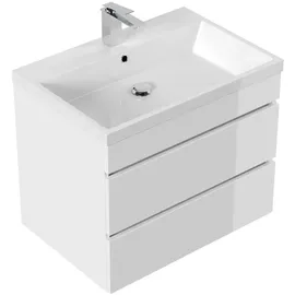 Posseik Waschbecken mit Unterschrank FELLINI 70 weiß glanz 70,0 x 48,0 x 58,4 cm