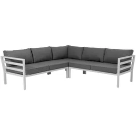 Brafab Weldon Loungeset Aluminium weiß-grau