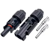 PV Solarstecker 2 Paar Solarpanel Kabelstecker kompatibel mit 4mm2 6mm2 Solarkabel PV Kabel IP68 wasserdicht für Solaranlage