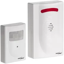 Green Blue GB3400 Funk-Bewegungsmelder mit Alarm | Mini-Alarmsensor kabellos bis 120 m | IP44 wetterfest | 5 Melodien | Für Haus Büro Lager Baustelle