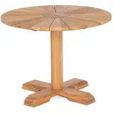 SonnenPartner Solis Gartentisch Ø 100 x 100 cm Old Teak