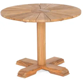 SonnenPartner Solis Gartentisch Ø 100 x 100 cm Old Teak