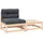 vidaXL Garten-Lounge-Set 2-tlg. grau/silber