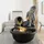 GLOBO 2x Springbrunnen Buddha Zimmerbrunnen Kaskade Wasserfall grau Deko LED H 19 cm