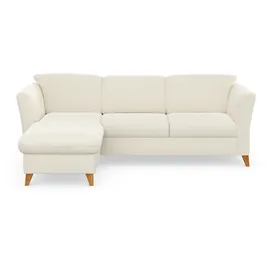 Home Affaire Ecksofa HOME AFFAIRE "Trelleborg L-Form", beige (creme), B:249cm H:86cm T:162cm, 100% Polyester, Sofas, Ecksofa, Federkern-Polsterung, wahlweise mit Bettfunktion und Bettkasten