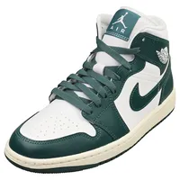 Jordan Nike Air Jordan 1 Mid Damen White Green Sneaker Mode - 37.5 EU