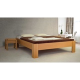 Natur24 Einzelbett Einzelbett Claudia 120x200 Metallfrei Buche ohne Kopfteil braun