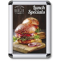Showdown Displays Klapprahmen A4 Rundecken 25 mm Profil silber silber, 24.1x32.8x1.1 cm