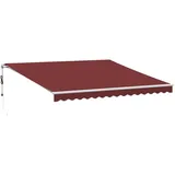 vidaXL Markise Automatisch 400 x 350 cm burgunderrot
