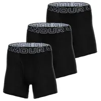 Under Armour Herren Boxershorts, 3er Pack - Performance Cotton Boxer Briefs, Stretch, Baumwollmischung, einfarbig Schwarz XL