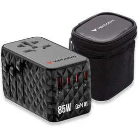 Verbatim Charge 'n' Travel - Netzteil - GaN III Universal - 85 Watt - 10 A - Po
