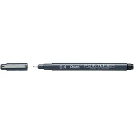 Pentel Pointliner Fineliner schwarz 0,4 mm, 1 St.