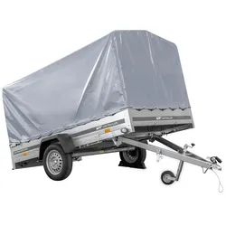 Einachsanhänger 264x150 UNITRAILER GARDEN 265 KIPP mit Rahmen H-1100 und grauer Plane