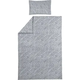 Meyco Zebra Bettbezug 140 x 200 cm Grau