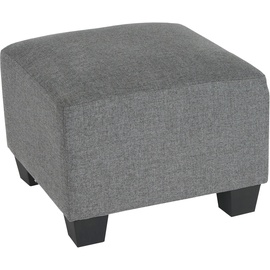 Mendler Modular Sessel Loungesessel mit Ottomane Lyon, Stoff/Textil ~ grau