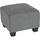 Mendler Modular Sessel Loungesessel mit Ottomane Lyon, Stoff/Textil ~ grau