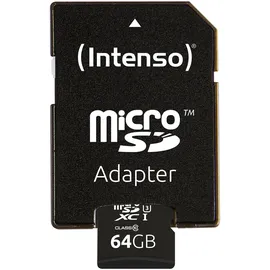 Intenso microSD UHS-I Professional + SD-Adapter 64 GB
