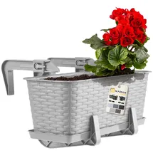 Kadax Balkonkasten 40 x 17 x 15 cm Grau
