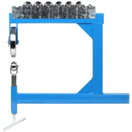 Wiltec Rollenstreckmaschine bis 15 mm Blechstärke, English Wheel mit 6 Streckrollen zur Metallverarbeitung, Blechbearbeitung