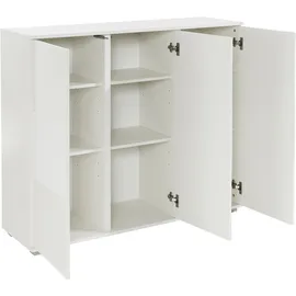 Priess Hochkommode 123 x 103 x 38 cm Weiß