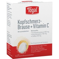 Kyberg Pharma Vertriebs GmbH Togal Kopfschmerz-Brause + Vit.C Brausetabletten 20 St