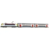 PIKO - Spur H0 Start-Set - SmartControl WLAN Set mit Bettungsgleis SNCB Doppelstock-Personenzug (59108)