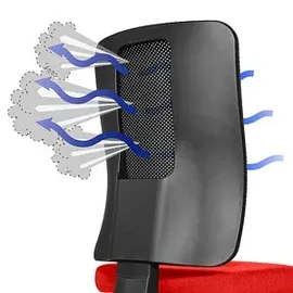 TOPSTAR Open X Netz ohne Armlehnen rot / schwarz