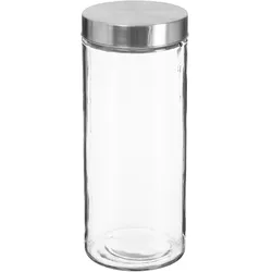 WellHome - Hermetisches Glas Ø11x27cm aus Glas und Edelstahl 2L
