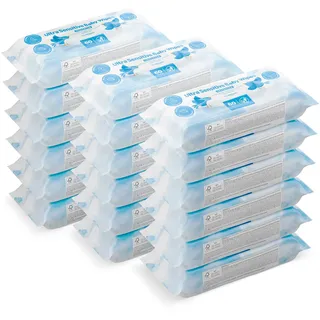 by Amazon Ultrasensitive Babyfeuchttücher, 100% pflanzliche Fasern, 99% Wasser, 1080 Tücher, Unparfümiert, 18 Packungen à 60 Stück (zuvor unter der Marke Mama Bear geführt, identisches Produkt)