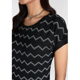 KangaROOS Kurzarmshirt Schwarz/Weiß 32/34