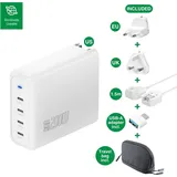 4smarts Ladegerät GaN Flex Pro 200W 4 USB-C Travel Edition,